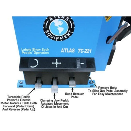 Atlas TC221 Tire Changer + WB11 Motorcycle Wheel Balancer Combo Package