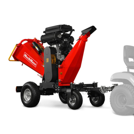 MechMaxx - 8” Drum Wood Chipper with 35HP 1000cc ZONSEN Gas Engine, Electric Start, 4-Wheel Commercial Chipper B200