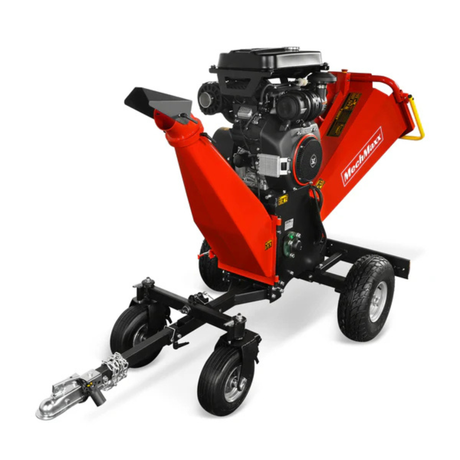 MechMaxx - 8” Drum Wood Chipper with 35HP 1000cc ZONSEN Gas Engine, Electric Start, 4-Wheel Commercial Chipper B200