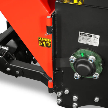 MechMaxx - 8” Drum Wood Chipper with 35HP 1000cc ZONSEN Gas Engine, Electric Start, 4-Wheel Commercial Chipper B200