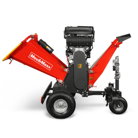MechMaxx - 8” Drum Wood Chipper with 35HP 1000cc ZONSEN Gas Engine, Electric Start, 4-Wheel Commercial Chipper B200