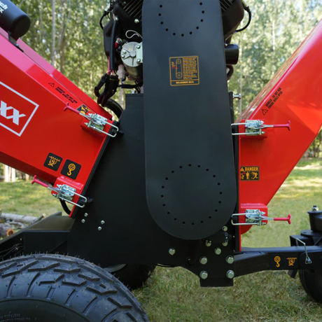 MechMaxx - 8” Drum Wood Chipper with 35HP 1000cc ZONSEN Gas Engine, Electric Start, 4-Wheel Commercial Chipper B200