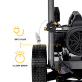 BE Power 1,500 PSI 1.6 GPM Workshop Electric Pressure Washer