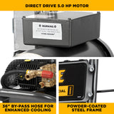 BE Power 2,000 PSI Plug-In Electric Pressure Washer with Baldor 5.0 HP Motor