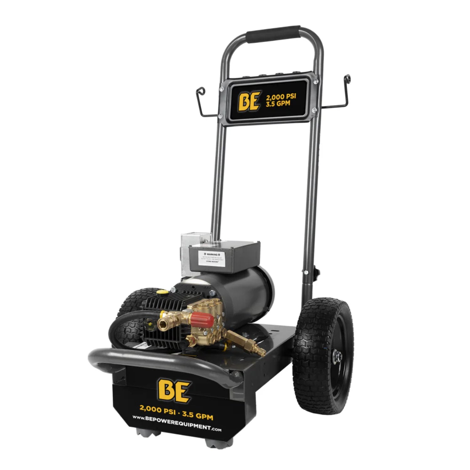 BE Power 2,000 PSI Plug-In Electric Pressure Washer with Baldor 5.0 HP Motor