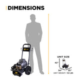 BE Power 2,700 PSI 3.5 GPM Commercial Electric Pressure Washer
