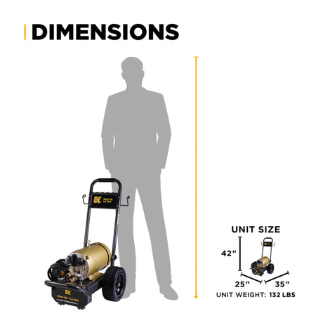 BE Power B3010E34AHE 3,000 PSI 4.5 GPM 10 HP Electric Pressure Washer