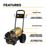 BE Power B3010E34AHE 3,000 PSI 4.5 GPM 10 HP Electric Pressure Washer