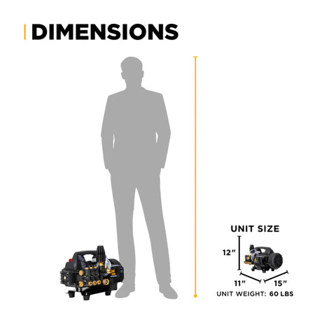 BE Power P1515EPN 1,500 PSI 1.6 GPM Hand-Carry Electric Pressure Washer