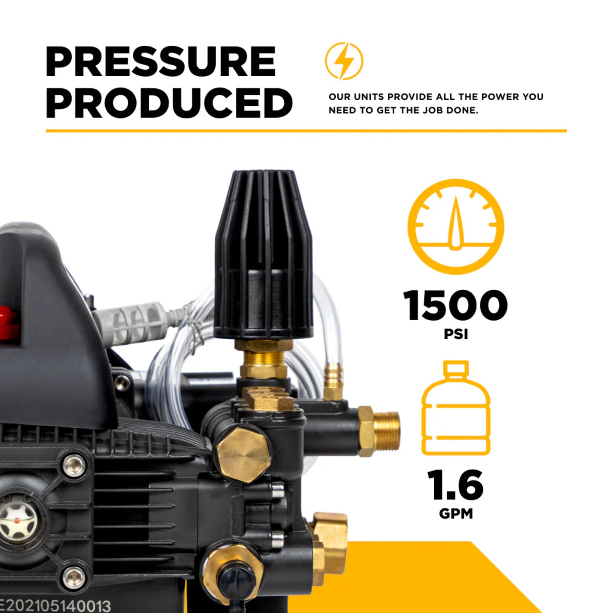 BE Power P1515EPN 1,500 PSI 1.6 GPM Hand-Carry Electric Pressure Washer