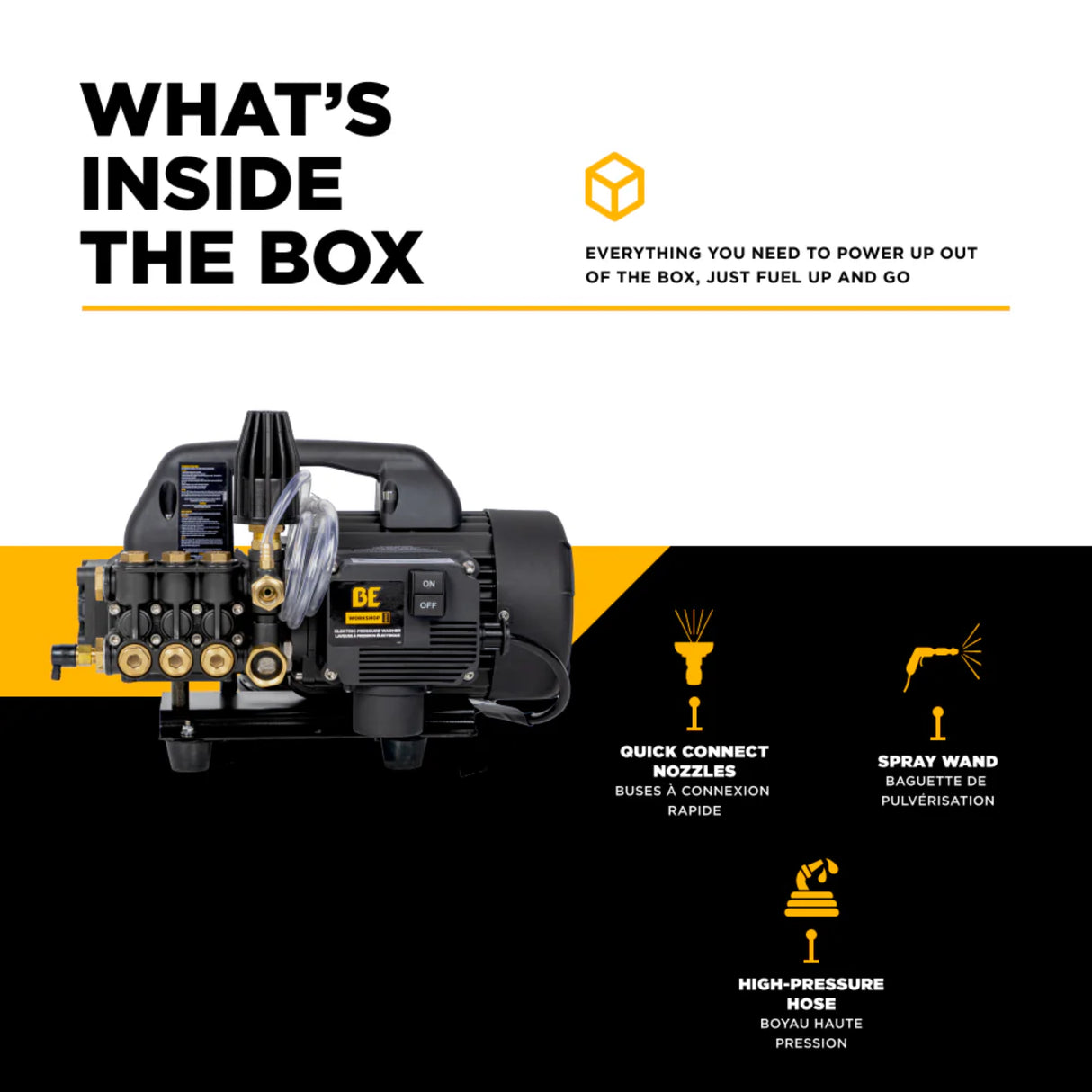 BE Power P1515EPN 1,500 PSI 1.6 GPM Hand-Carry Electric Pressure Washer