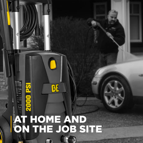 BE Power Equipment P1915EN 2000 PSI 1.7 GPM Electric Pressure Washer