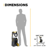 BE Power Equipment P1915EN 2000 PSI 1.7 GPM Electric Pressure Washer