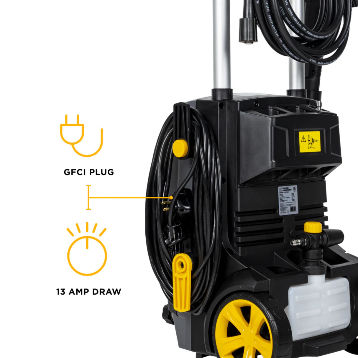 BE Power Equipment P1915EN 2000 PSI 1.7 GPM Electric Pressure Washer