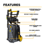 BE Power P2115EN 2,150 PSI 1.6 GPM Cold Water Electric Pressure Washer