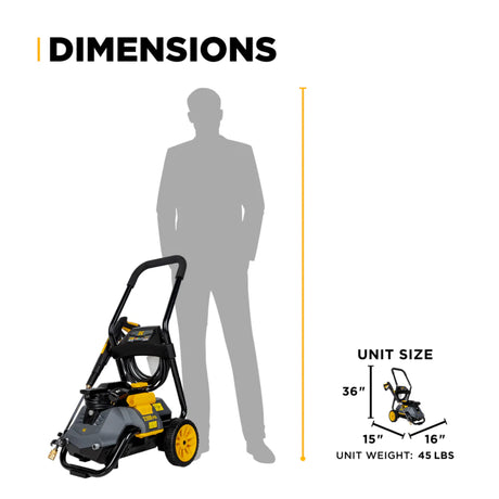 BE Power P2314EN 2,300 PSI Convertible Electric Pressure Washer
