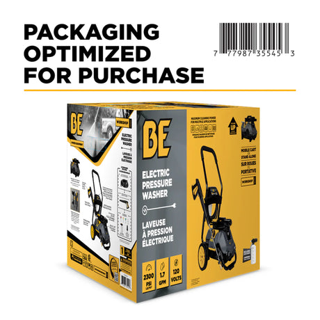 BE Power P2314EN 2,300 PSI Convertible Electric Pressure Washer