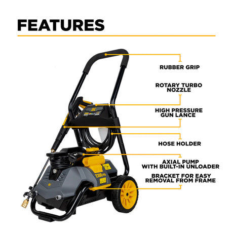 BE Power P2314EN 2,300 PSI Convertible Electric Pressure Washer