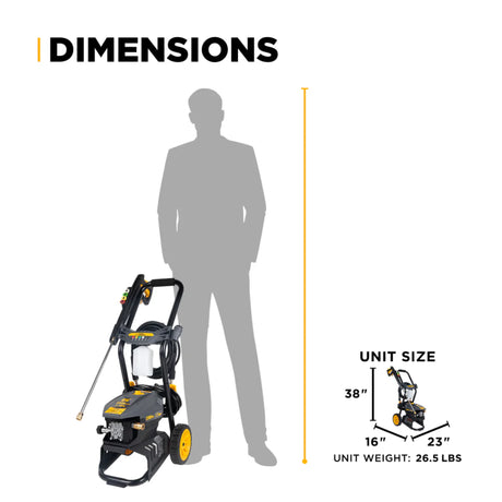 BE Power P2317EN 2,300 PSI 1.7 GPM Electric Pressure Washer