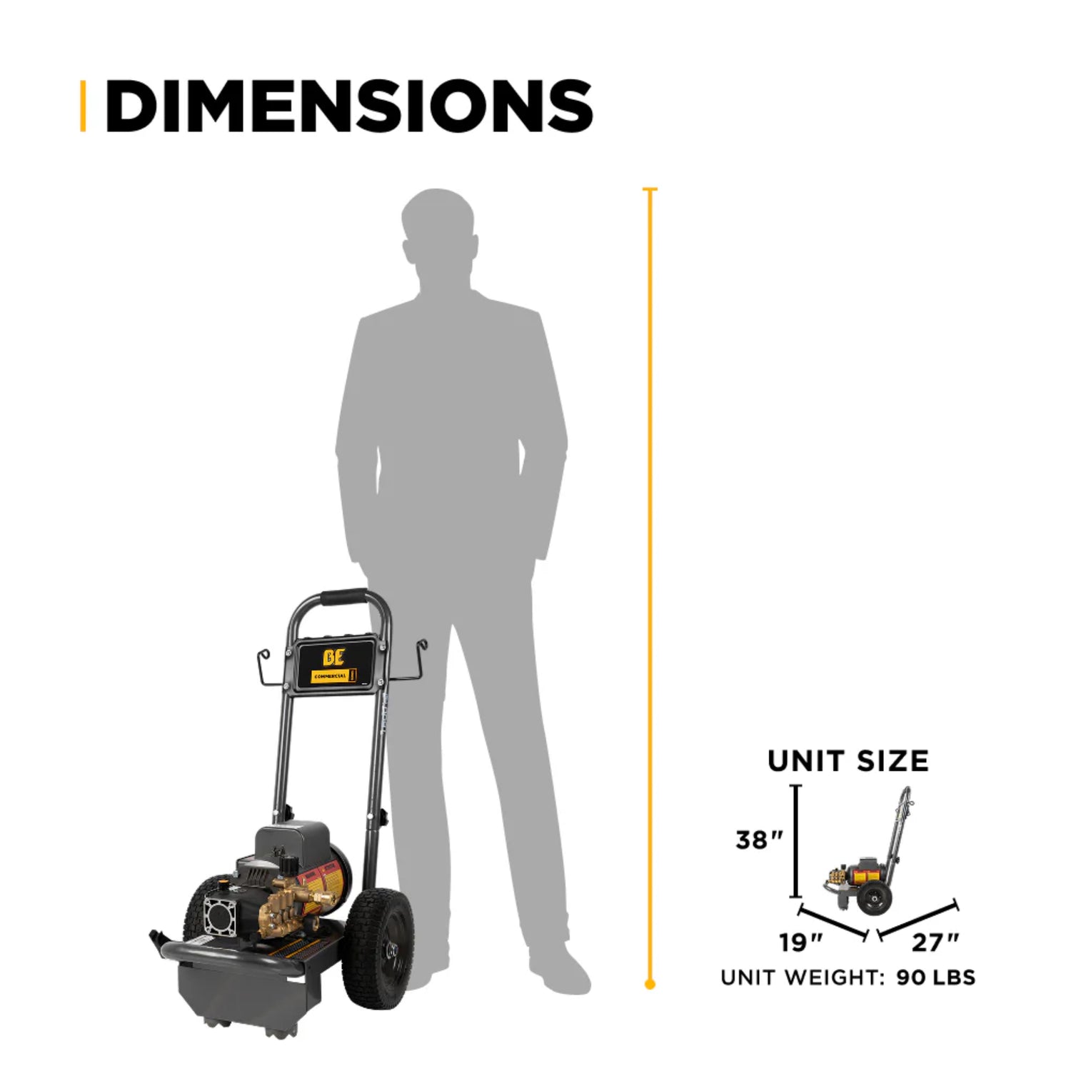 BE Power PE-1520EW1A 1,500 PSI Baldor Electric Pressure Washer