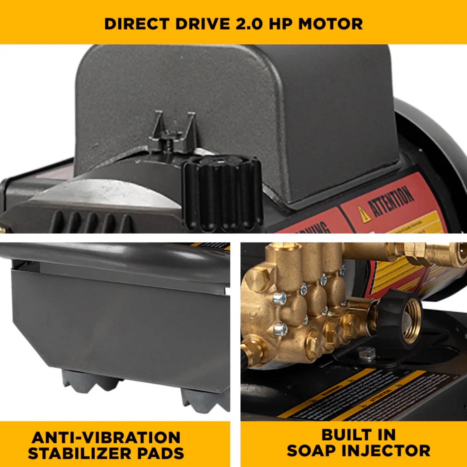 BE Power PE-1520EW1A 1,500 PSI Baldor Electric Pressure Washer