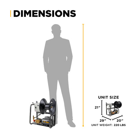 BE Power 1,500 PSI Hot-Water-Capable Wall-Mount Electric Pressure Washer with Baldor Motor