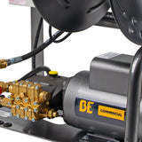 BE Power 1,500 PSI Hot-Water-Capable Wall-Mount Electric Pressure Washer with Baldor Motor