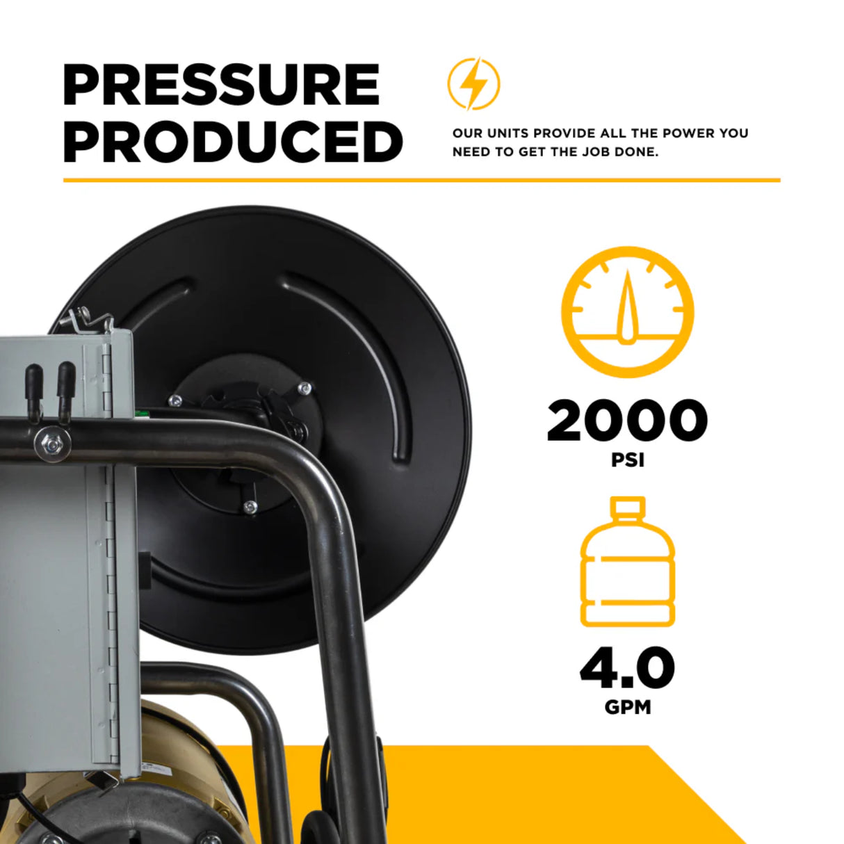 BE Power X-2050FW1A 2,000 PSI Baldor Wall-Mount Pressure Washer