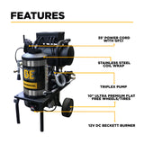 BE Power 1,000 PSI Commercial Electric Hot Water Pressure Washer