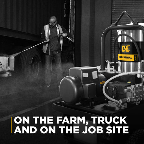 BE Power 2,300 PSI Industrial Electric Hot Water Pressure Washer