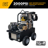 BE Power 2,000 PSI 5.0 GPM Industrial Electric Hot Water Pressure Washer