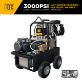 BE Power 3,000 PSI 5.0 GPM Industrial Electric Hot Water Pressure Washer