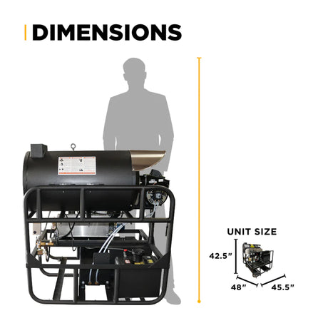 BE Power 3,500 PSI Industrial Diesel Truck-Mount Hot Water Pressure Washer