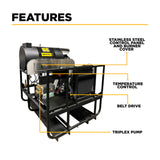BE Power 3,500 PSI Industrial Diesel Truck-Mount Hot Water Pressure Washer