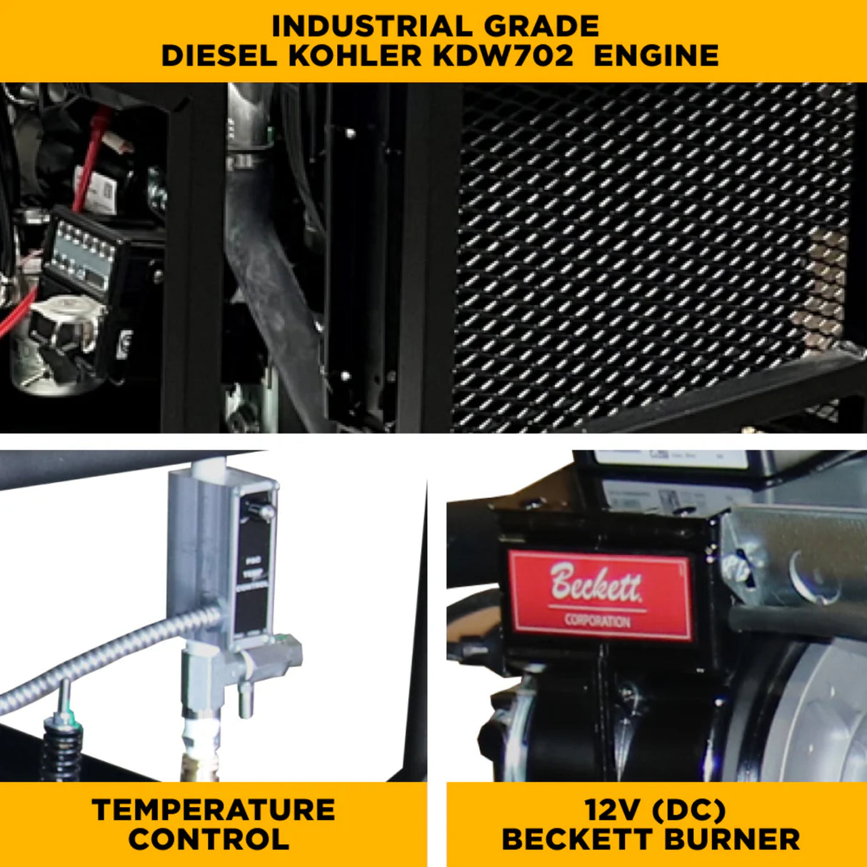 BE Power 3,500 PSI Industrial Diesel Truck-Mount Hot Water Pressure Washer