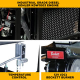 BE Power 3,500 PSI 8 GPM Industrial Diesel Truck-Mount Hot Water Pressure Washer