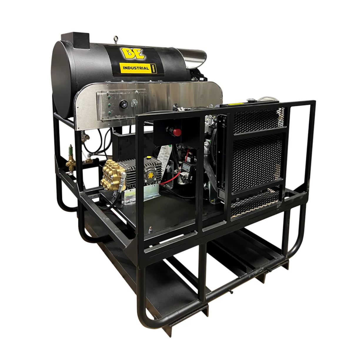BE Power 3,500 PSI 8 GPM Industrial Diesel Truck-Mount Hot Water Pressure Washer