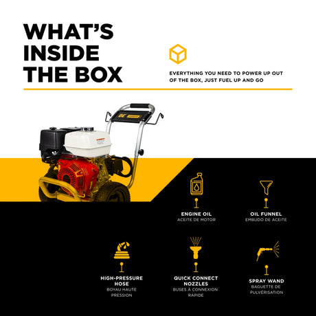 BE Power B3165HAGS 3,100 PSI Honda GX200 Gas Pressure Washer