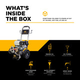 BE Power 3,100 PSI 3.1 GPM Commercial Cold Water Gas Pressure Washer with Honda GX200