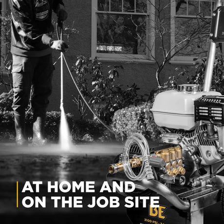 BE Power 3,100 PSI 3.1 GPM Commercial Cold Water Gas Pressure Washer with Honda GX200