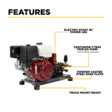 BE Power B3213HETBAS 3,200 PSI Electric-Start Truck-Mount Washer