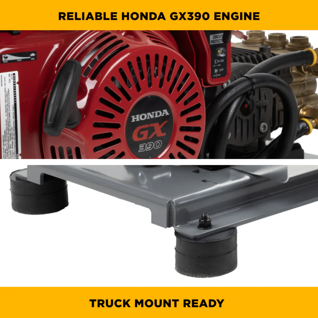 BE Power B3213HETBAS 3,200 PSI Electric-Start Truck-Mount Washer