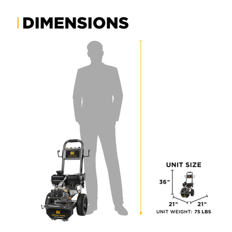 BE Power B327PX 3,200 PSI 2.5 GPM Powerease Gas Pressure Washer