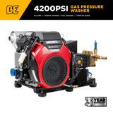 BE Power 3,500 PSI 10 GPM Industrial Truck-Mount Cold Water Gas Pressure Washer