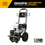BE Power 3,800 PSI Cold Water Gas Pressure Washer with Honda GX200 Engine
