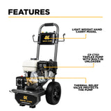 BE Power 3,800 PSI Cold Water Gas Pressure Washer with Honda GX200 Engine