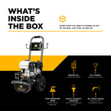 BE Power 3,800 PSI Cold Water Gas Pressure Washer with Honda GX200 Engine