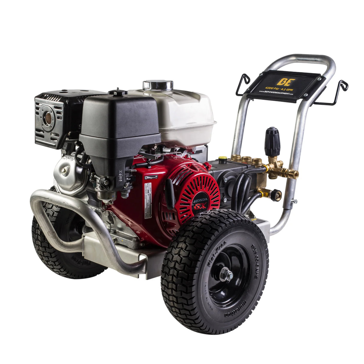 BE Power 4,200 PSI Industrial Wheeled Cold Water Gas Pressure Washer