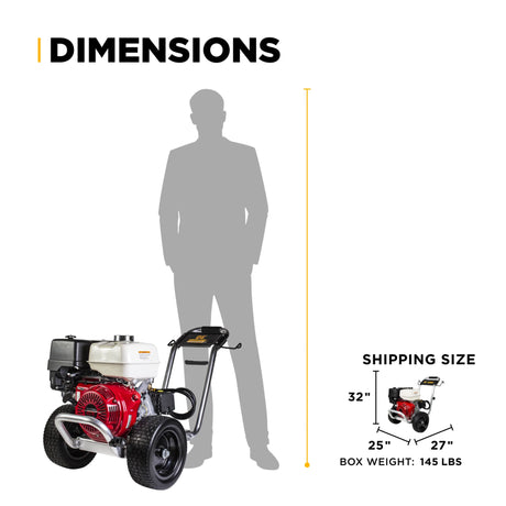 BE Power B4213HAGS 4,200 PSI 4.2 GPM Honda GX390 Gas Pressure Washer