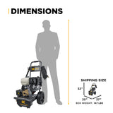 BE Power 4,200 PSI Steel-Frame Cold Water Gas Pressure Washer with Honda GX390